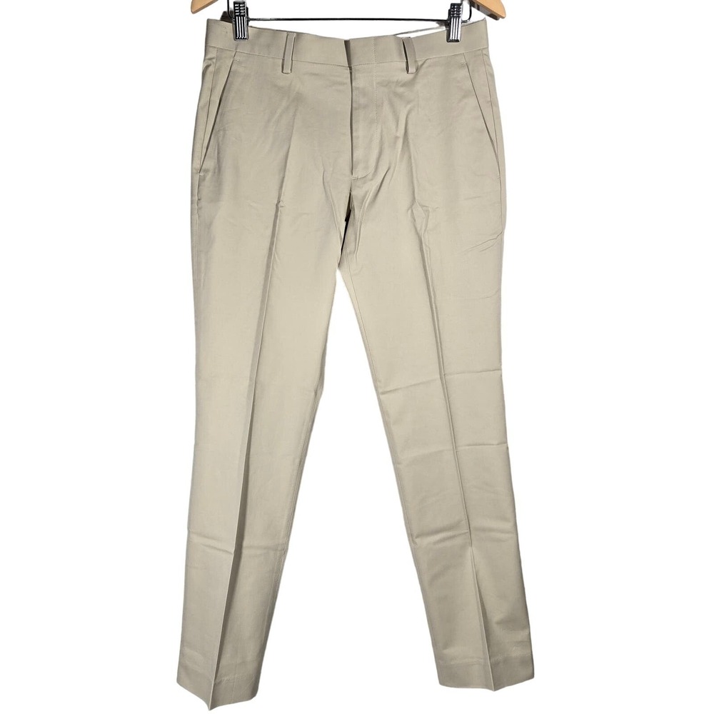 J Crew Thompson Tapered Chino Pants Mens 30x30 Khaki Flat Front Cotton Blend